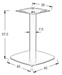 Podstawa do stolika SH-3050-2/L/B  45x45 cm, wys. 57,5 cm