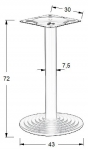 Podstawa do stolika SH-5005-1-B wysokość 72 cm, fi 43 cm, żeliwna