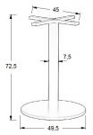 Podstawa do stolika SH-5001-7/B  fi 49,5 cm, wys. 72,5 cm