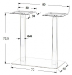 Podstawa do stolika SH-3003-1/S/6 70x40 cm, wys. 72,5 cm