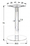 Podstawa do stolika SH-3001-1/S fi 39,5 cm wys. 72 cm 